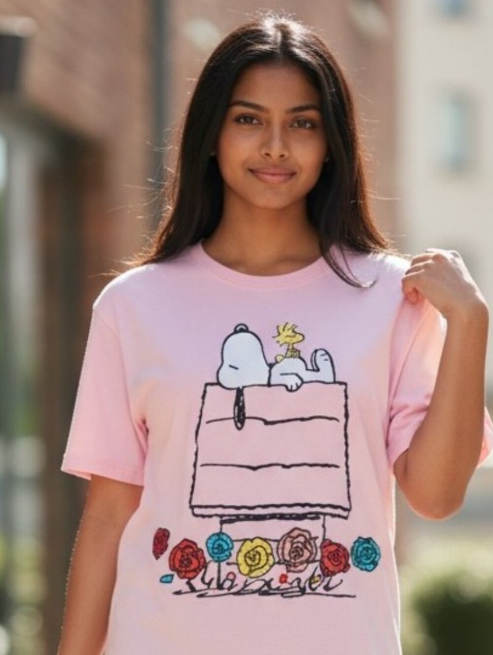 Peanuts Snoopy Graphic Tee, Pink Woodstock Shirt, Coquette Cartoon T Shirt, Y2K